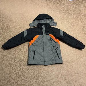 Columbia Winter Coat Black Grey Boys Size 10/12